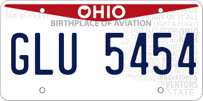 OH license plate GLU5454