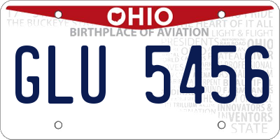 OH license plate GLU5456