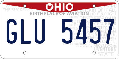 OH license plate GLU5457
