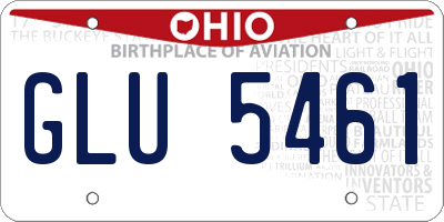 OH license plate GLU5461