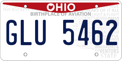 OH license plate GLU5462
