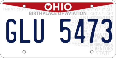 OH license plate GLU5473