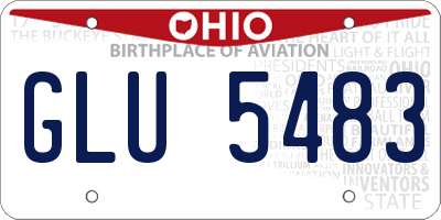 OH license plate GLU5483