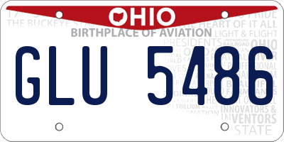 OH license plate GLU5486