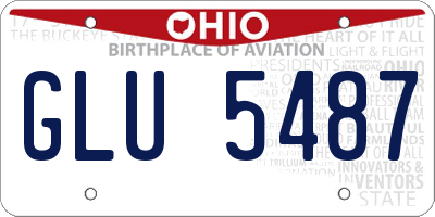OH license plate GLU5487