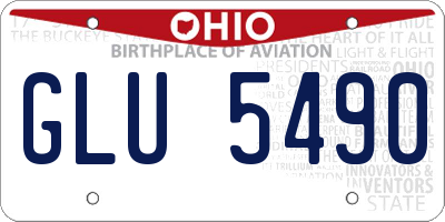OH license plate GLU5490