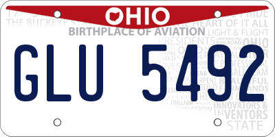 OH license plate GLU5492
