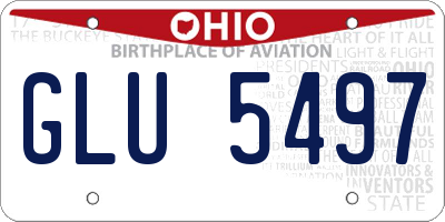 OH license plate GLU5497