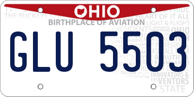 OH license plate GLU5503