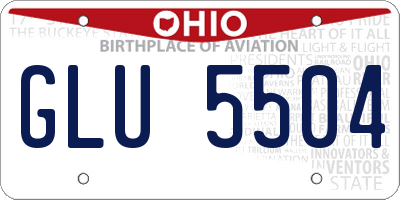 OH license plate GLU5504