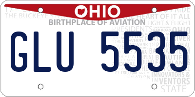 OH license plate GLU5535