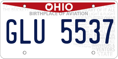 OH license plate GLU5537
