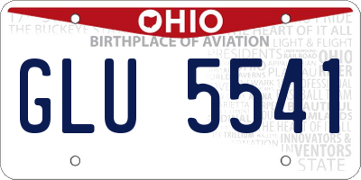 OH license plate GLU5541
