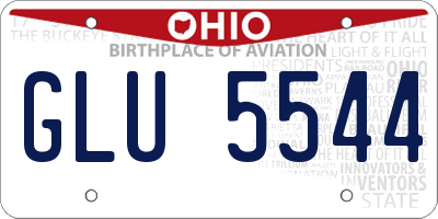 OH license plate GLU5544