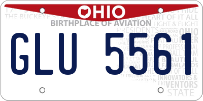 OH license plate GLU5561