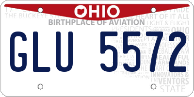 OH license plate GLU5572