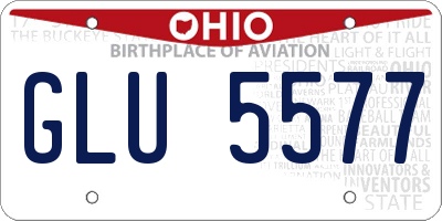 OH license plate GLU5577