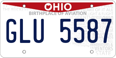 OH license plate GLU5587