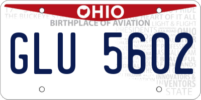 OH license plate GLU5602