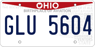 OH license plate GLU5604