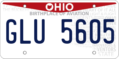 OH license plate GLU5605