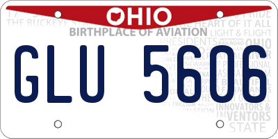 OH license plate GLU5606