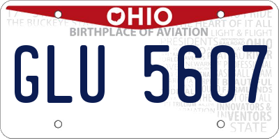 OH license plate GLU5607