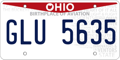 OH license plate GLU5635