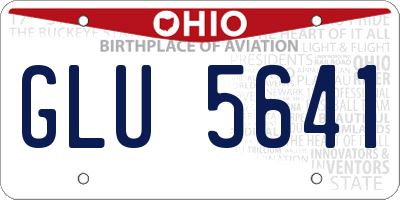 OH license plate GLU5641