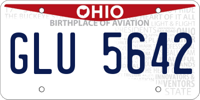 OH license plate GLU5642
