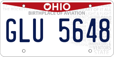 OH license plate GLU5648