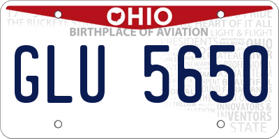 OH license plate GLU5650