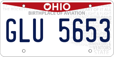 OH license plate GLU5653