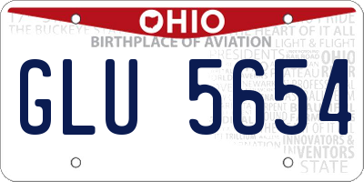 OH license plate GLU5654