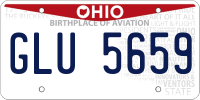 OH license plate GLU5659