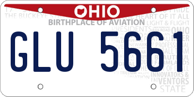 OH license plate GLU5661