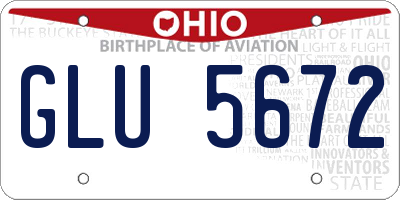 OH license plate GLU5672