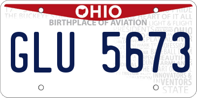 OH license plate GLU5673