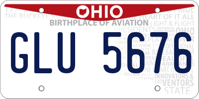 OH license plate GLU5676