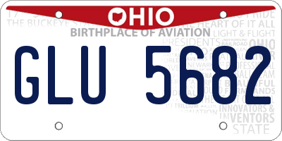 OH license plate GLU5682