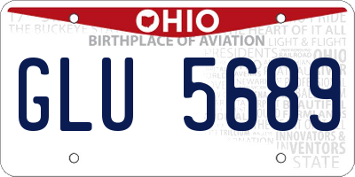 OH license plate GLU5689