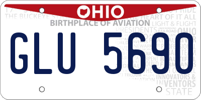 OH license plate GLU5690