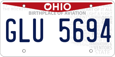OH license plate GLU5694