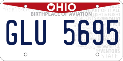 OH license plate GLU5695