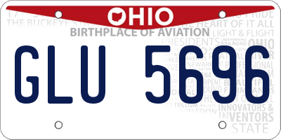 OH license plate GLU5696