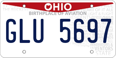 OH license plate GLU5697