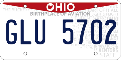 OH license plate GLU5702