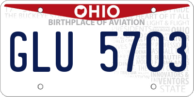 OH license plate GLU5703