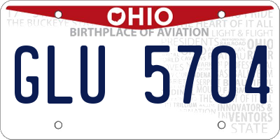 OH license plate GLU5704
