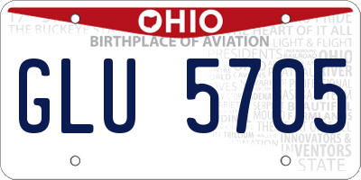 OH license plate GLU5705